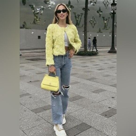 Zara JACKET WITH TEXTURED FLOWER DETAIL Size Extra Large XL - Picture 3 of 16